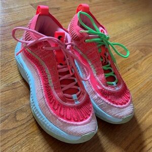 Nike Pink and Green Athletic Shoes